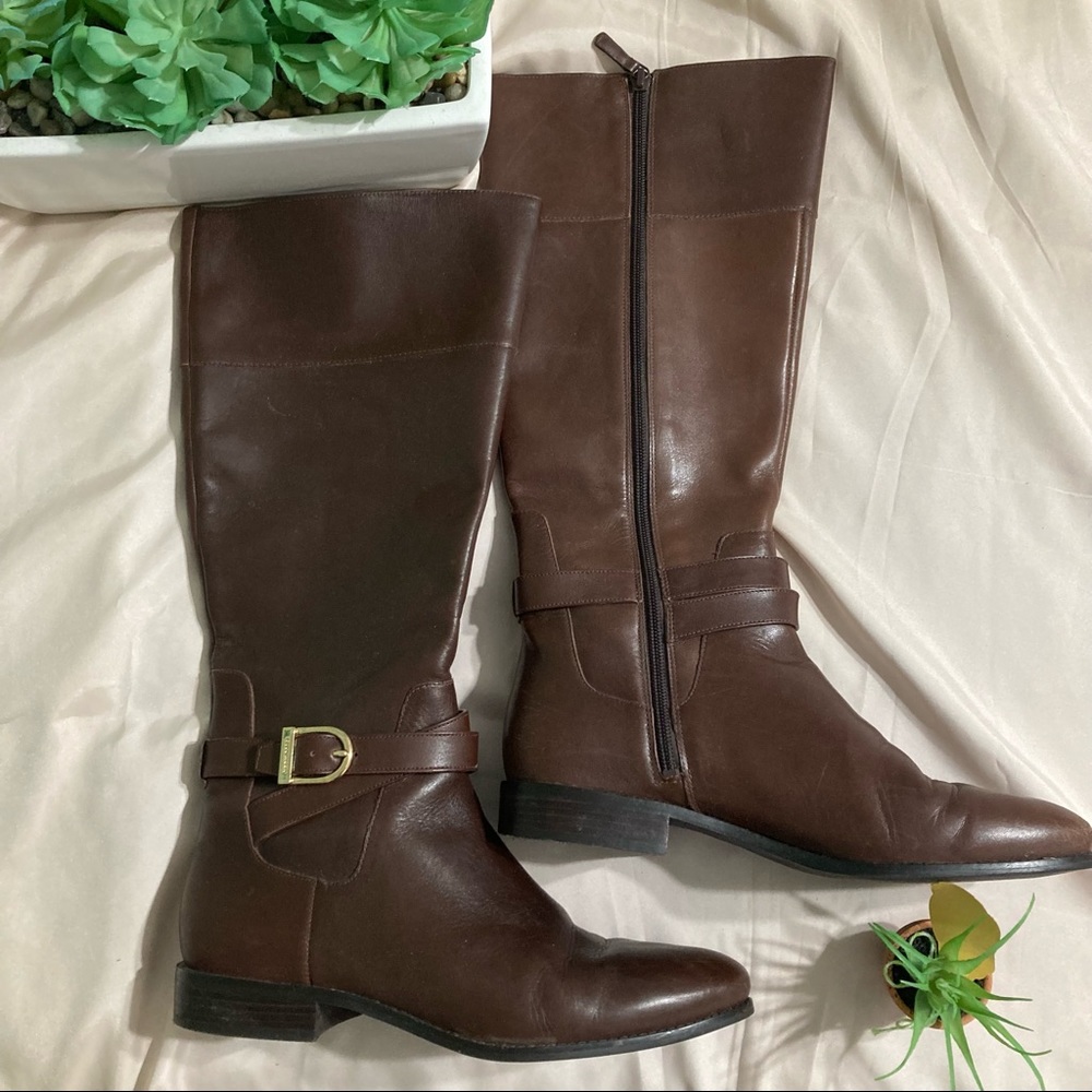 Cole Haan riding knee high leather boots